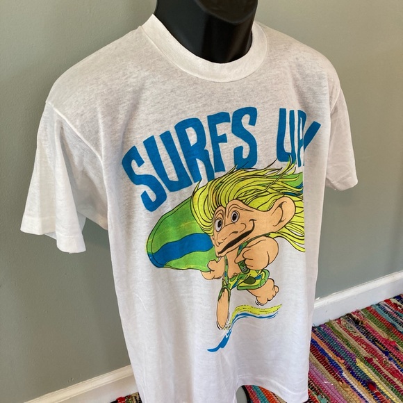 80s Troll Doll Surfs Up Shirt Screen Stars Large - Picture 4 of 7